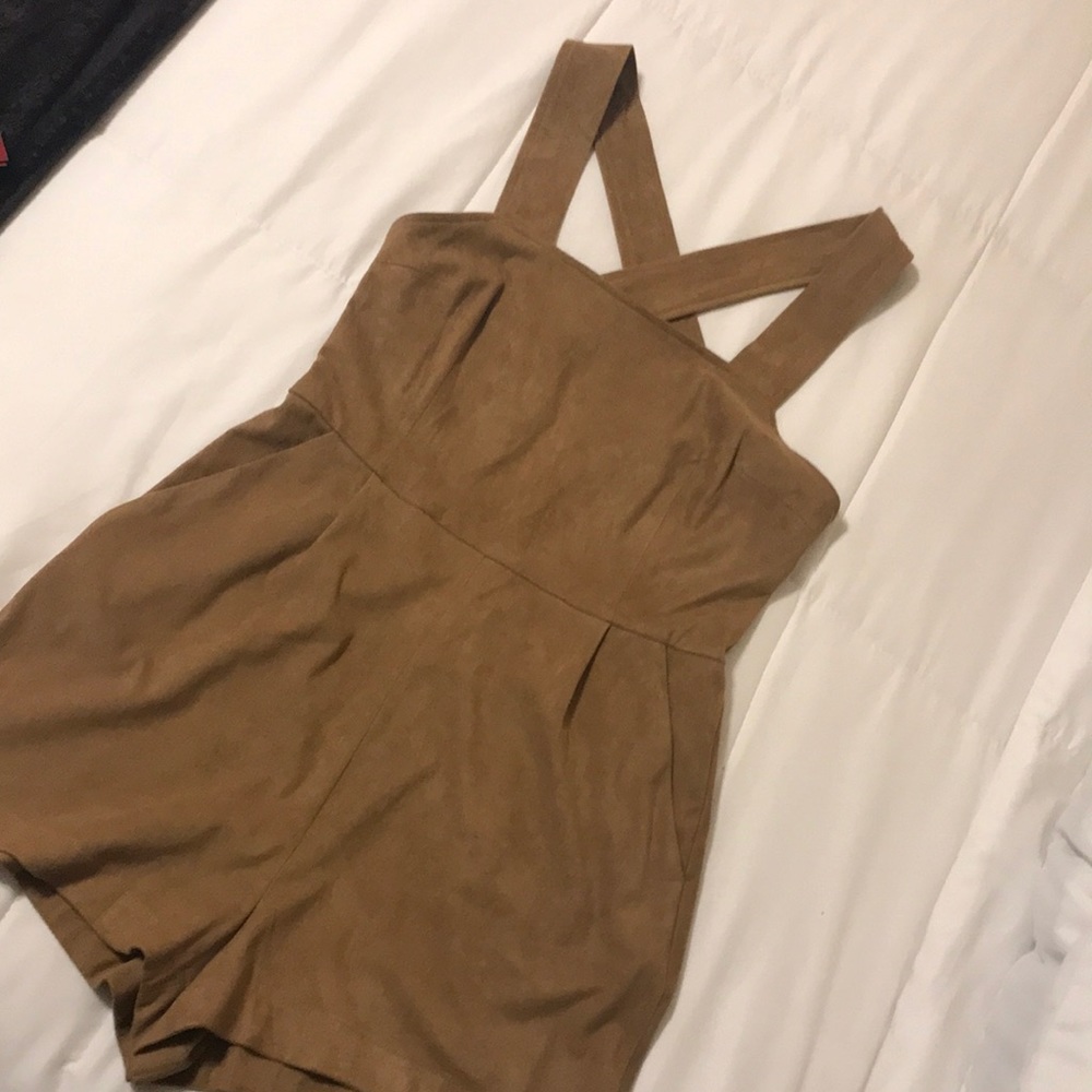 Suede-Like Romper Shorts